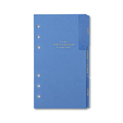 Smythson Bond Organiser Divider Refill In Blue