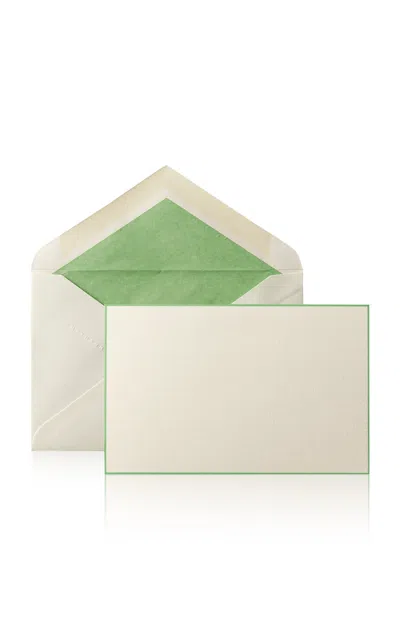 Smythson - Bordered Correspondence Cards - Lime Green