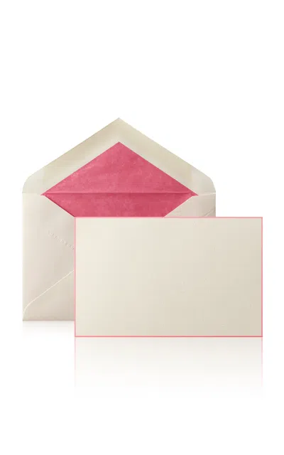 Smythson - Bordered Correspondence Cards - Pink