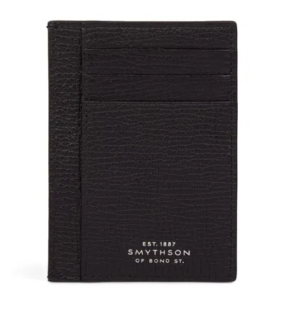 Smythson Calfskin Ludlow Card Holder In Black