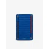 Smythson Panama Leather Currency Case Cerulean In Cerulean