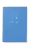 Smythson Happiness Chelsea Notebook In Panama In Nile Blue