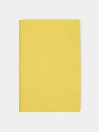 Smythson Chelsea Leather Notebook  Abask Luxury Gift In Yellow