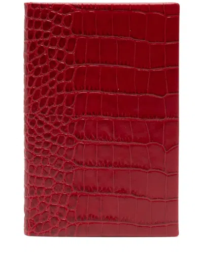 Smythson Chelsea Notebook (16.7cm X 11.2cm) In Red