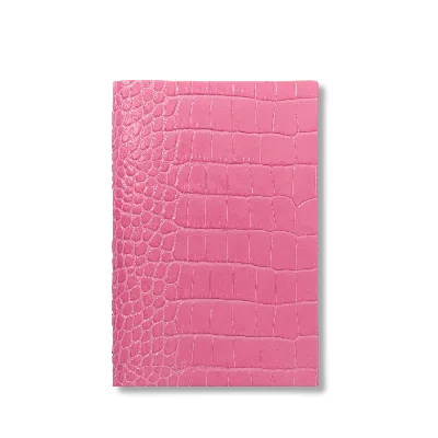 Smythson Chelsea Notebook In Mara In Flamingo