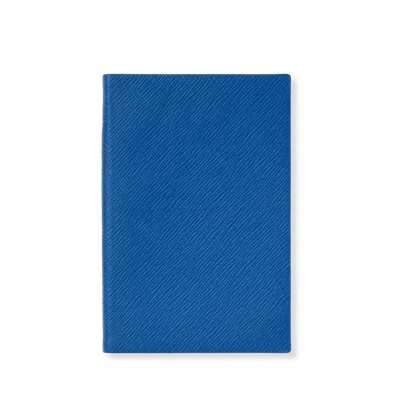 Smythson Chelsea Notebook In Panama In Cerulean