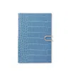 Smythson Chelsea Notebook With Slide In Mara In Nile Blue