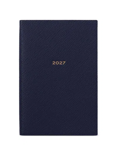 Smythson Chelsea Panama Diary In Blue