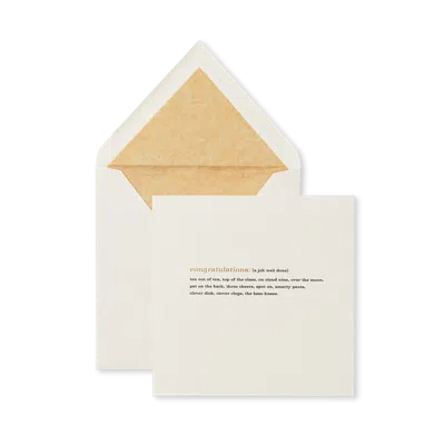 Smythson Congratulations Expressions Card In White