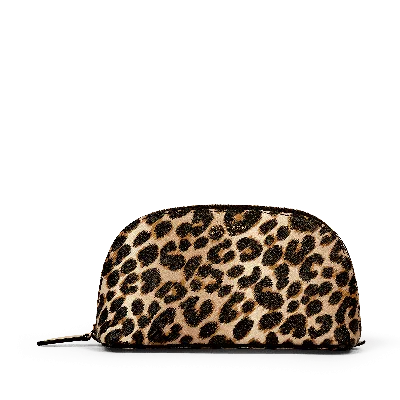 Smythson Cosmetic Case In Panama In Leopard
