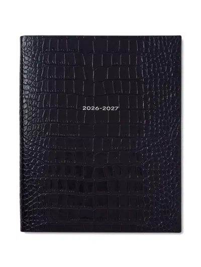 Smythson Crocodile-effect 2026-2027 Diary In Black