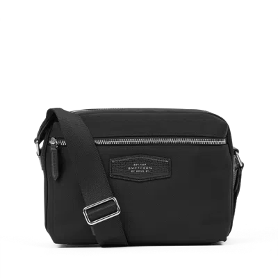 Smythson Crossbody Bag In Norton Canvas In Black