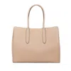 Smythson Day Tote Bag With Zip In Ludlow In Nutmeg