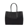 Smythson Day Tote With Zip In Ludlow In Black