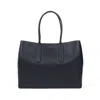 Smythson Day Tote With Zip In Ludlow In Navy