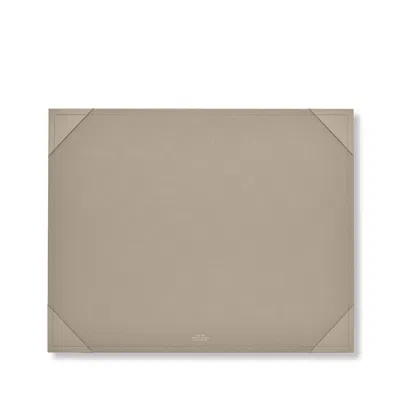 Smythson Desk Mat In Panama In Sandstone
