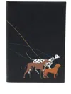 Smythson Dogs Soho Notebook (19.6cm X 14cm) In Blue