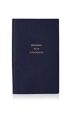 Smythson Dreams And Thoughts Leather Notebook In Blue