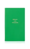 Smythson Dreams And Thoughts Leather Notebook In Green