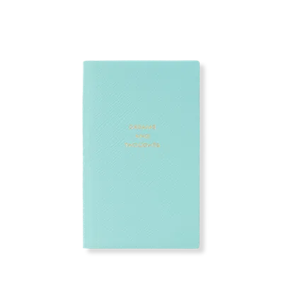 Smythson Dreams And Thoughts Panama Notebook In Bright Aqua