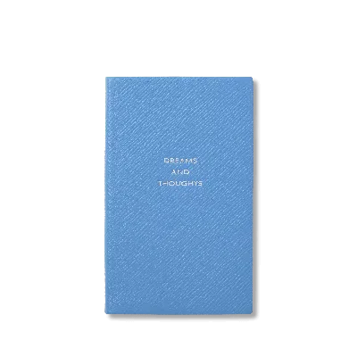 Smythson Dreams And Thoughts Panama Notebook In Blue