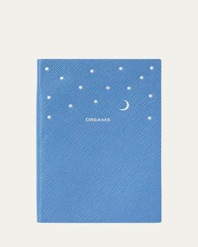 Smythson Dreams Chelsea Notebook In Panama Leather, Nile Blue