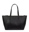 Smythson East West Tote Bag With Zip In Panama In Black