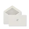 Smythson Elephant Icon Notelets In White Laid