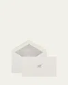 Smythson Elephant Note Cards, Set Of 10 In White