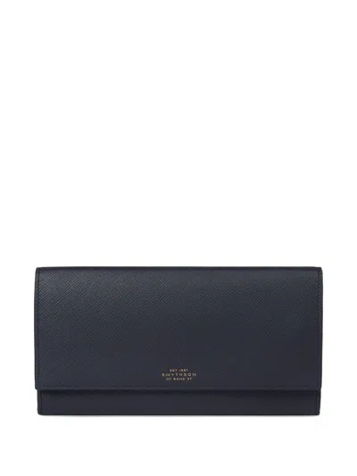 SMYTHSON EMBOSSED LEATHER TRAVEL WALLET