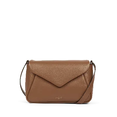 Smythson Envelope Crossbody Bag In Milton In Truffle