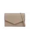 Smythson Envelope Crossbody Bag In Panama In Sandstone