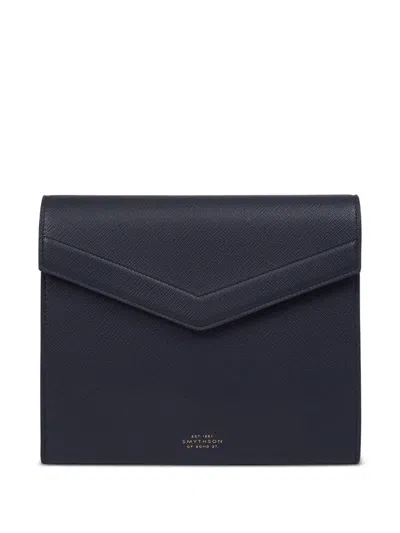 Smythson Envelope-flap Notebook In Black
