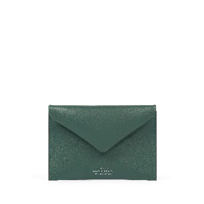 Smythson Envelope Pouch In Milton In Green