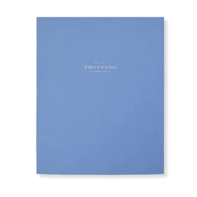 Smythson Evergreen Large Notebook Refill In Blue