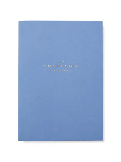 Smythson Evergreen Mid-size Notebook Refill In Blue