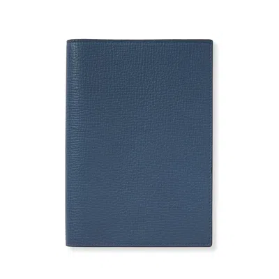 Smythson Evergreen Refillable Diary In Ludlow In Admiral Blue