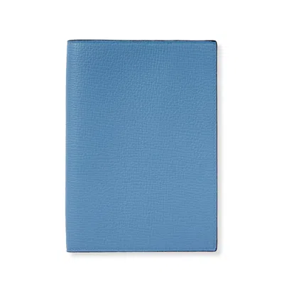 Smythson Evergreen Refillable Diary In Ludlow In Nile Blue