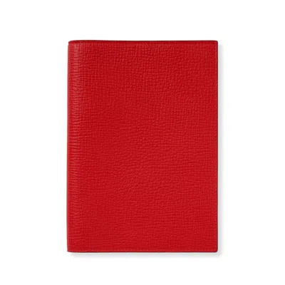 Smythson Evergreen Refillable Diary In Ludlow In Poppy