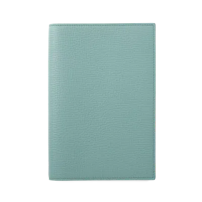 Smythson Evergreen Refillable Notebook In Ludlow In Blue