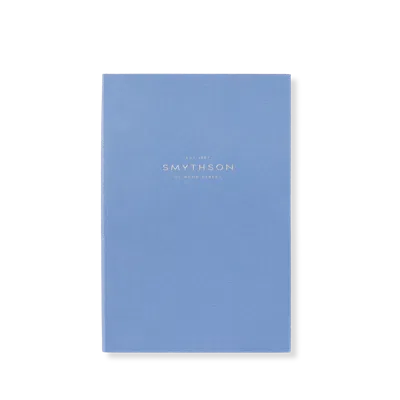 Smythson Evergreen Small Notebook Refill In Silver