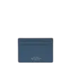 Smythson Flat Card Holder In Ludlow In Admiral Blue