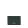 Smythson Flat Card Holder In Ludlow In Bottle Green