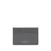 Smythson Flat Card Holder In Panama In Storm Grey