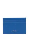 Smythson Flat Cardholder In Blue