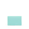 Smythson Folded Card Case With Snap Closure In Panama In Bright Aqua