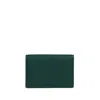 Smythson Leather Panama Folded Card Holder In Forest
