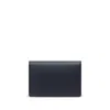 Smythson Folded Card Case With Snap Closure In Panama In Navy