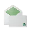 Smythson Four Leaf Clover Motif Correspondence Cards In Gold