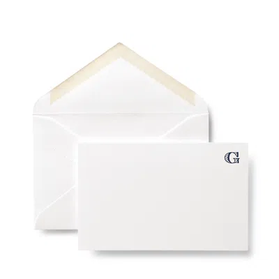Smythson G Alphabet Correspondence Cards In White